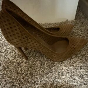 Louis Vuitton Brown Perforated Heels